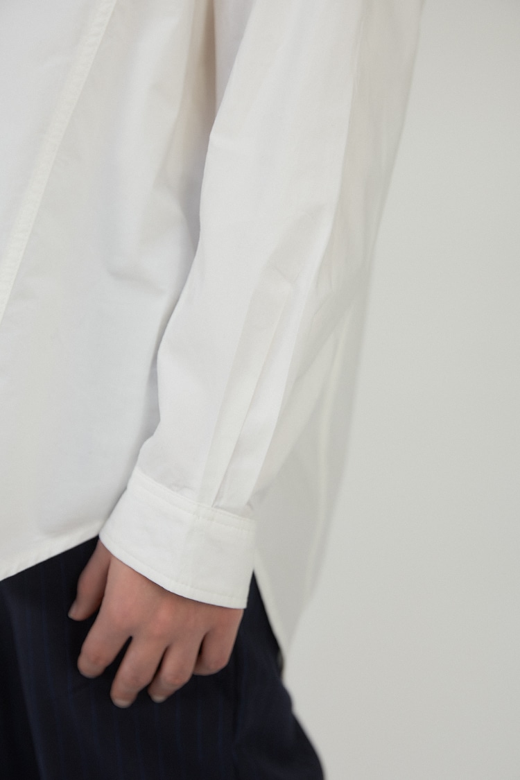 Bret oversized panelled shirt in cotton - Off white